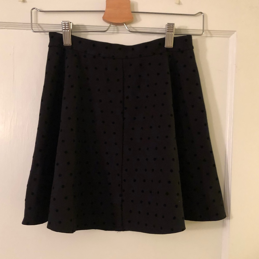 Madewell Circle Skirt with Velvet Polka Dots